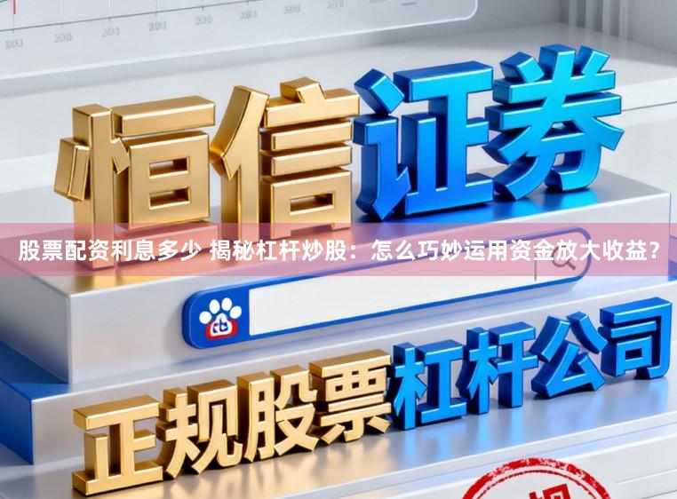 股票配资利息多少 揭秘杠杆炒股：怎么巧妙运用资金放大收益？